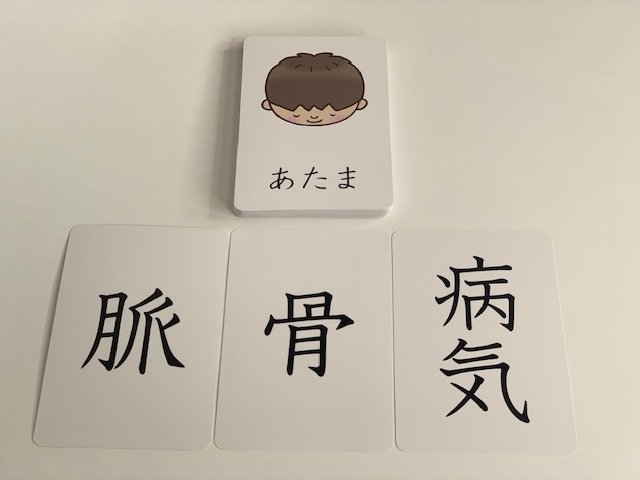 漢字カード（人体）